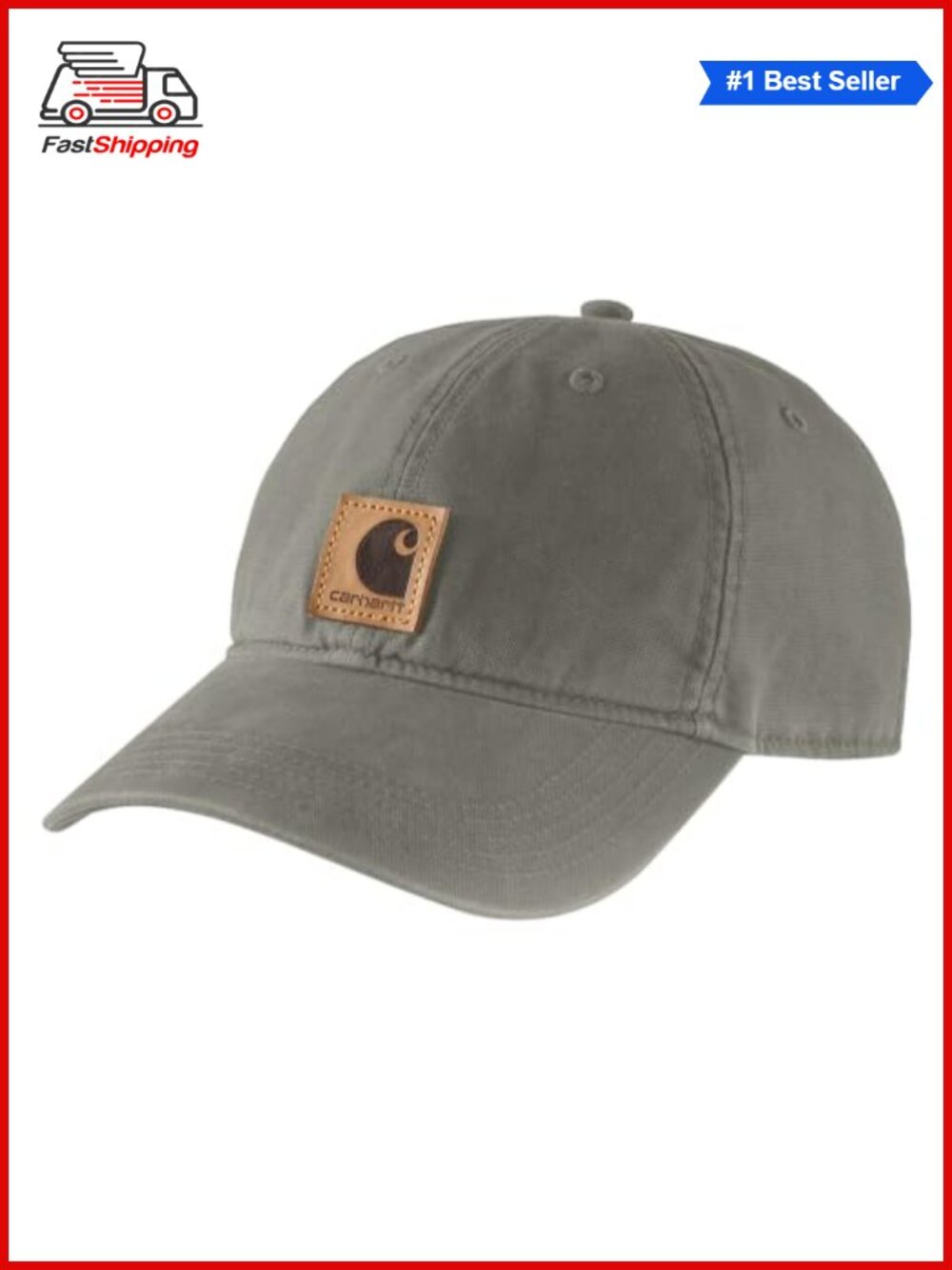 ✨ Carhartt Men's Canvas Cap Baseball Hat Force Sweatband FastDry Adjustable